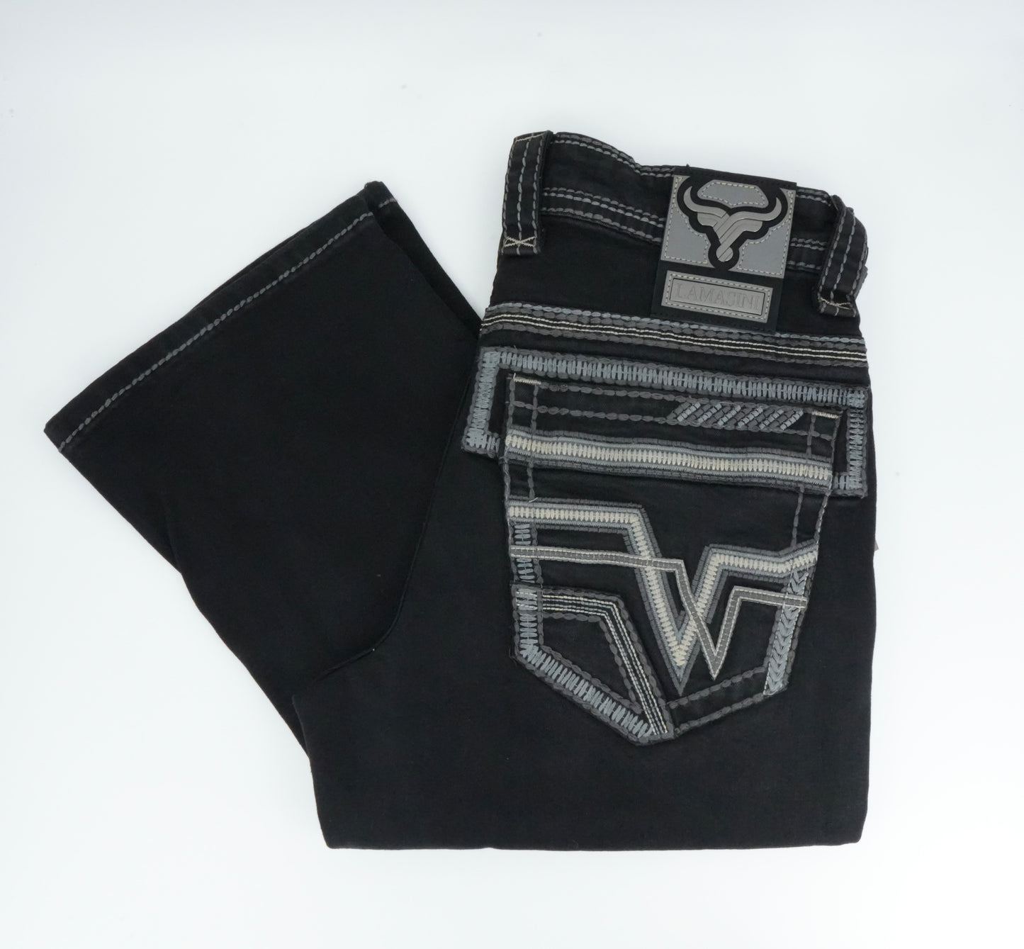 Lamasini Men's Premium Bootcut Jean Black