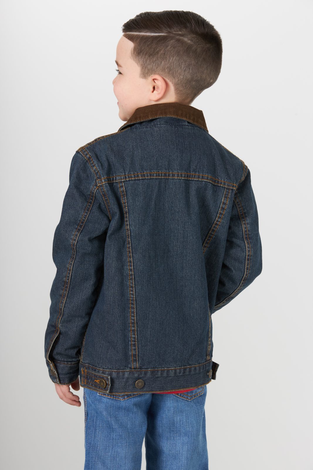 Boy's Wrangler Blanket Lined Rustic Blue Denim Jacket