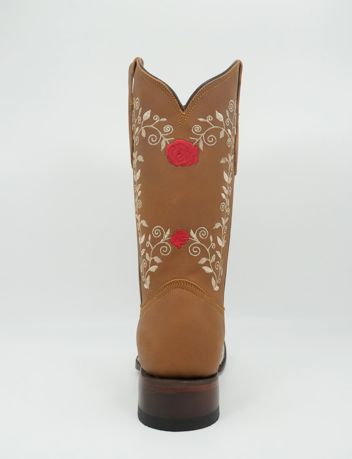 Stephy Women's Crazy Tang Floral Wide Square Toe Boot