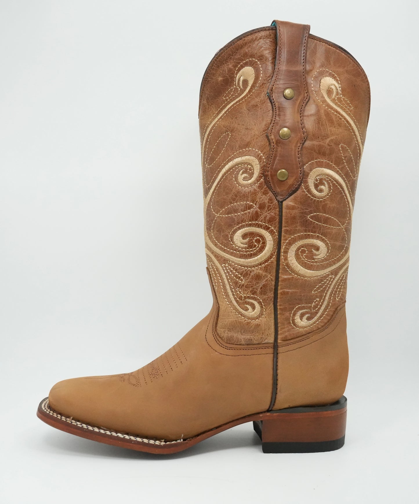 Quincy Women's Old Crazy Tan Wide Square Toe Boot