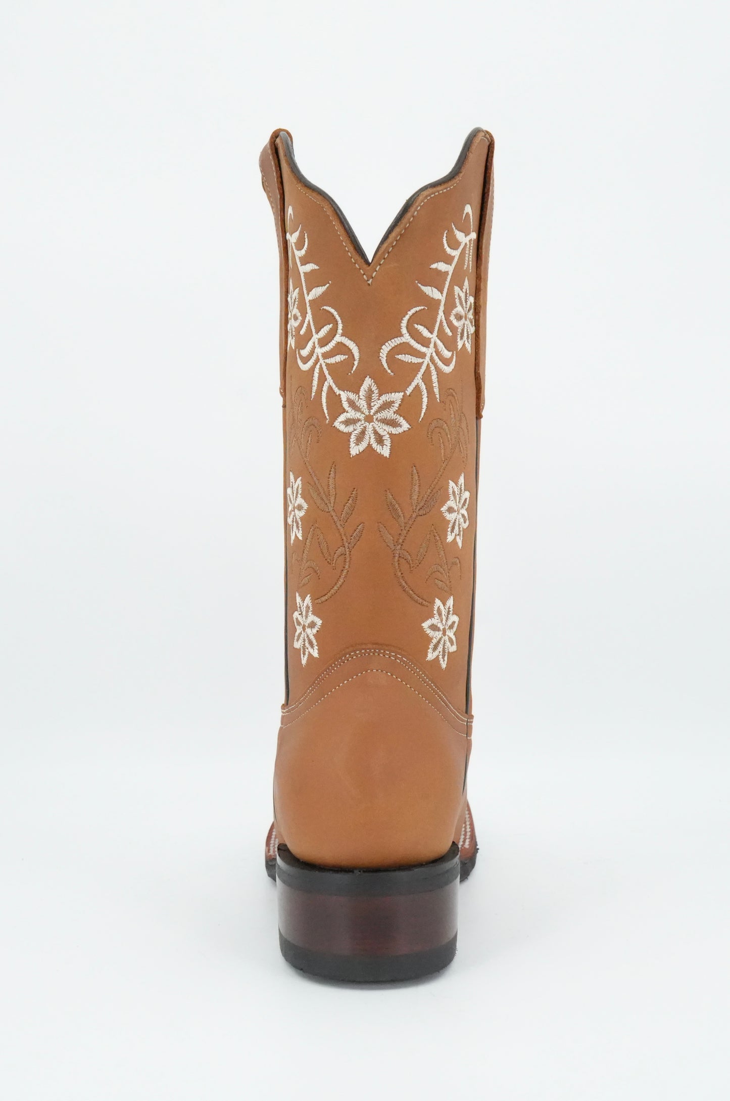 Stephy Women's Crazy Brown Floral Wide Square Toe Boot