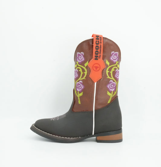 Hooch Girl's Purple Floral Boot