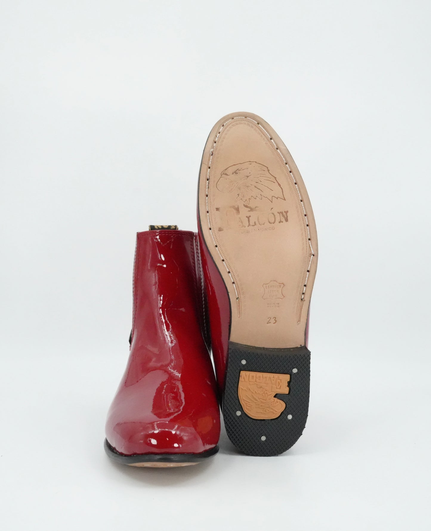 Falcon Kid's Charol Red Charro Short Boot