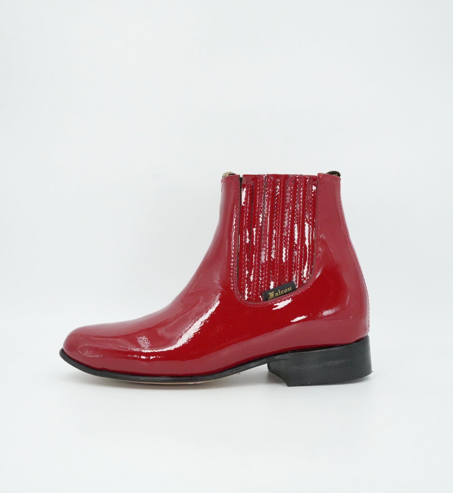 Falcon Kid's Charol Red Charro Short Boot