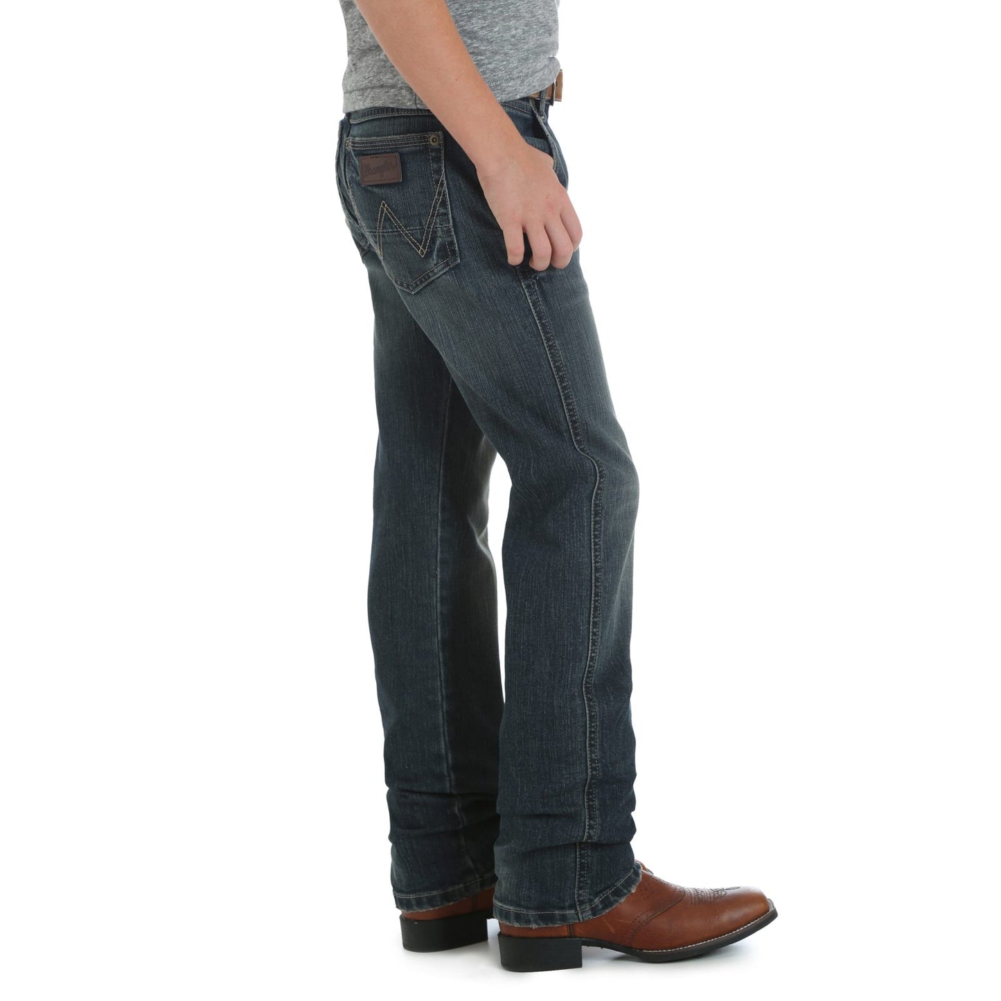 Wrangler Boy's Retro Jerome Slim Straight Jean - Medium Blue