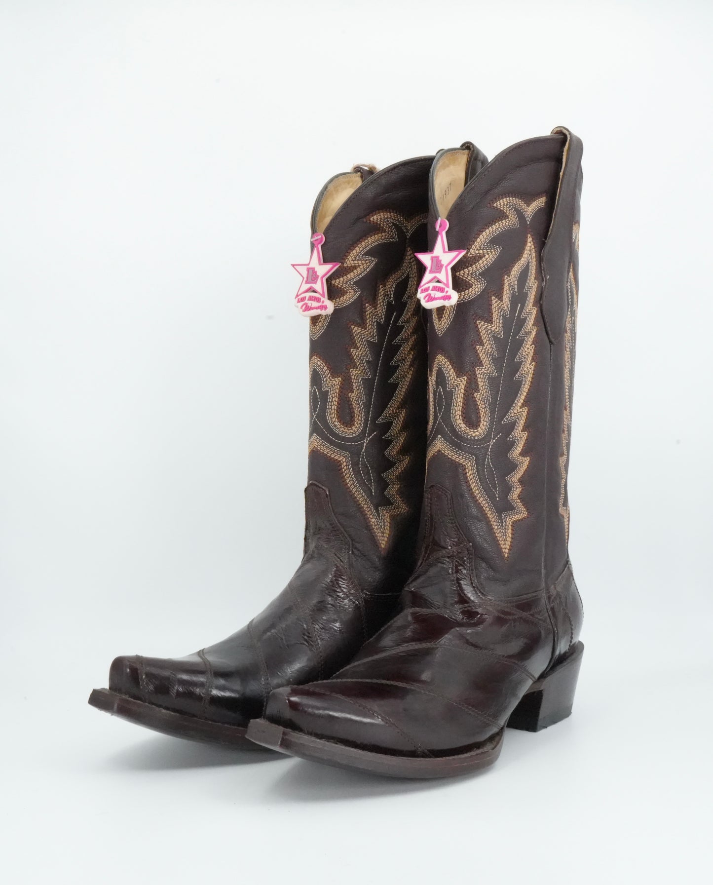 Los Altos Women's Eel Brown Snip Toe Boot