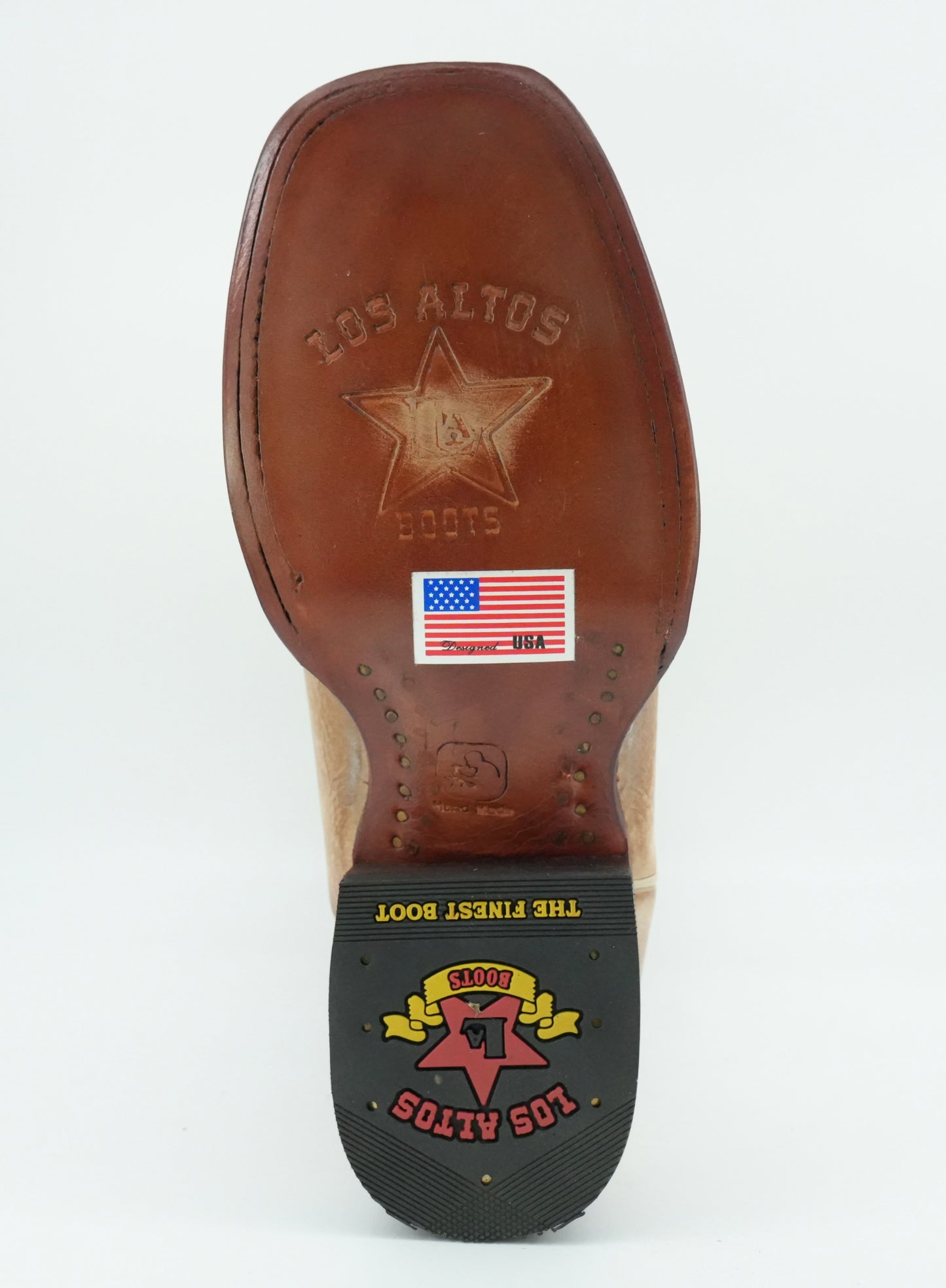 Los Altos Women's Honey Genuine Leather Wide Square Boot