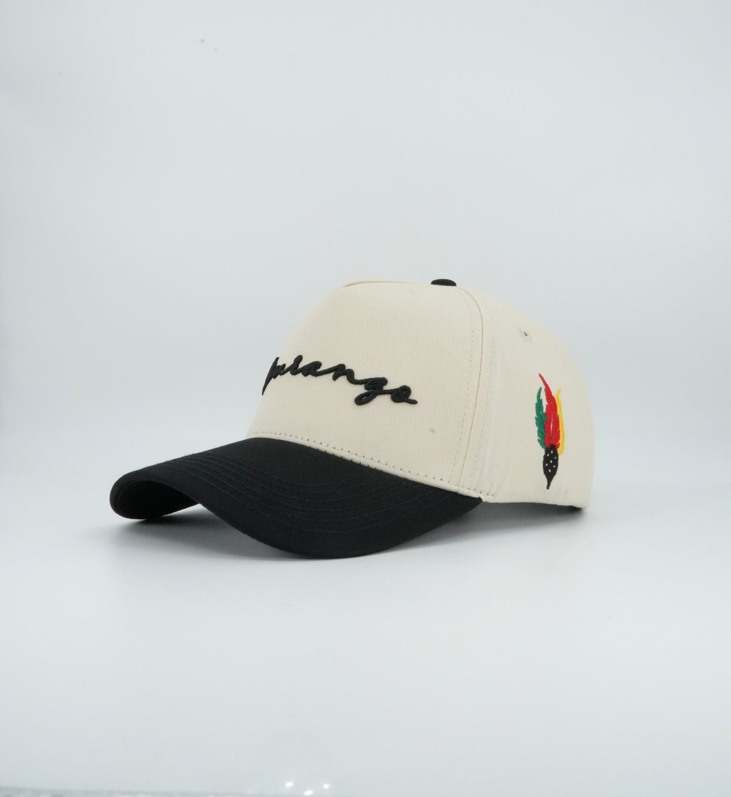 45 Cursive Trucker Cap Beige-Black
