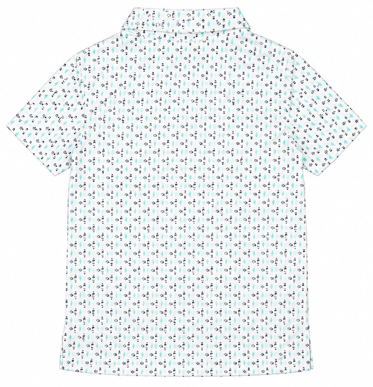 Panhandle Slim Boy's Aztec Motif Short Sleeve Polo - Ecru