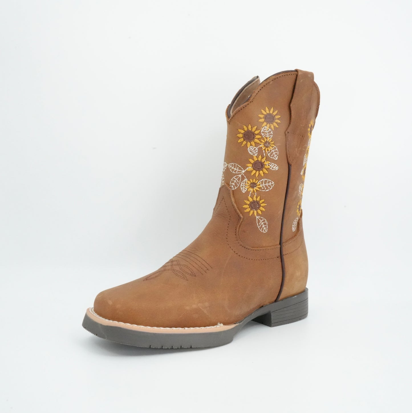 Black Stone Kid's Crazy Tan Sunflower Boot