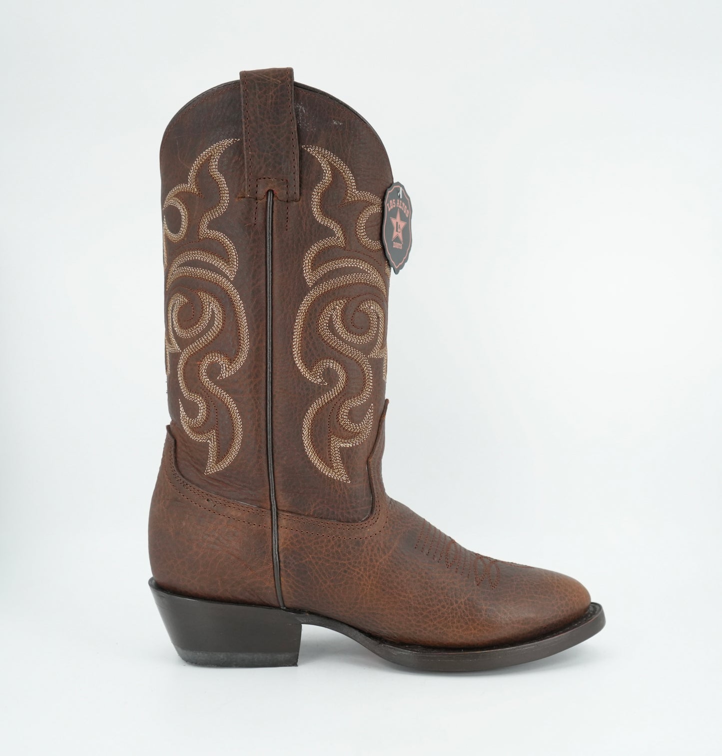 Los Altos Women's Walnut Full Grain Oval Toe Boot