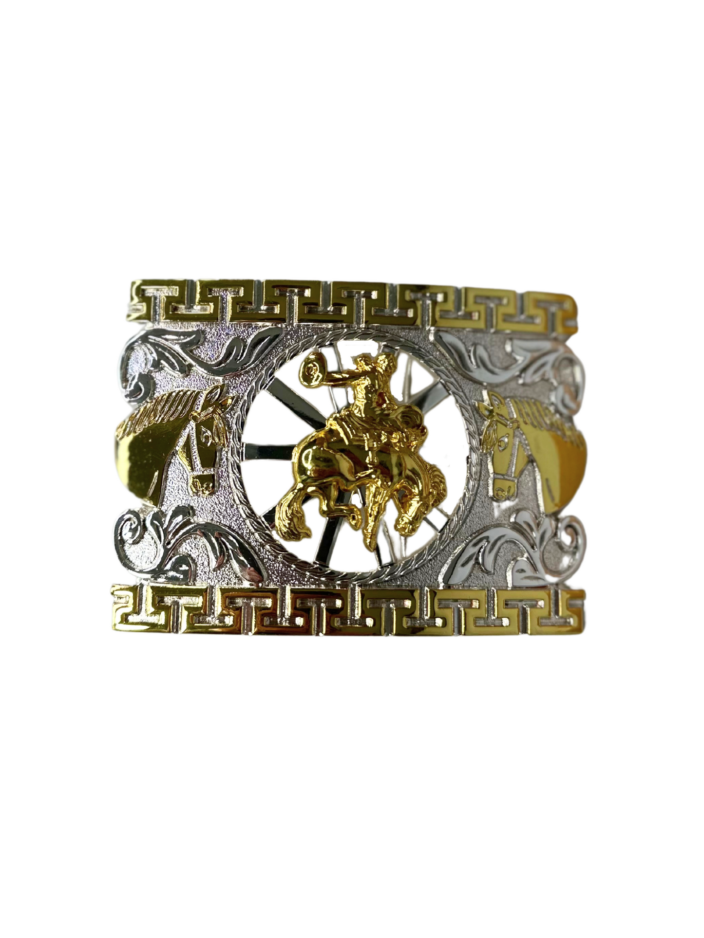 Bull Rider & Horse Buckle