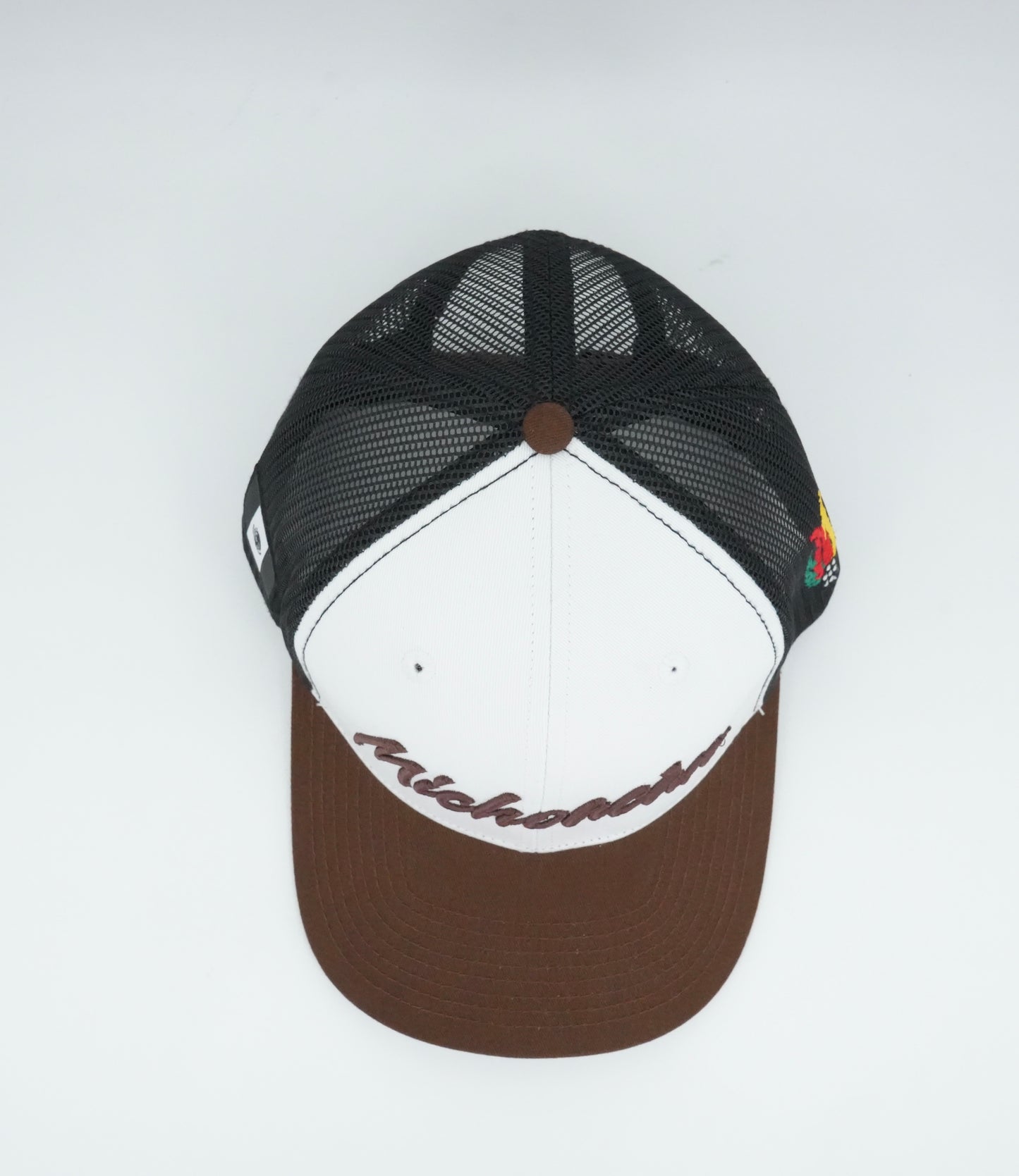 45 Cursive Trucker Cap- White/Chocolate