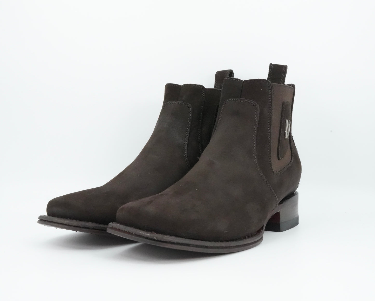 Vestigium Jr’s Nobuck Dark Brown Square Toe Short Boot