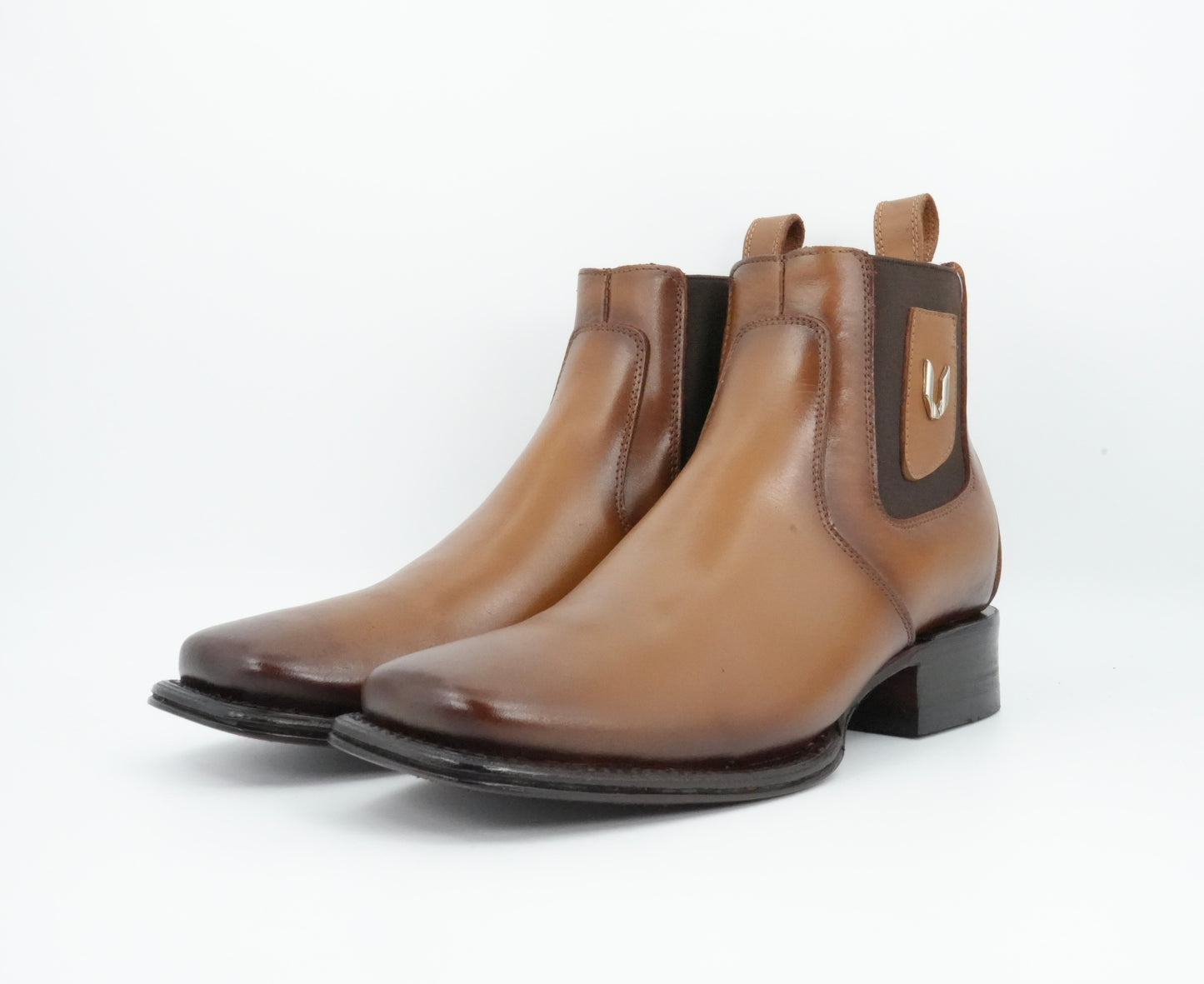 Vestigium Jr’s Flor Entera Honey Square Toe Short Boot