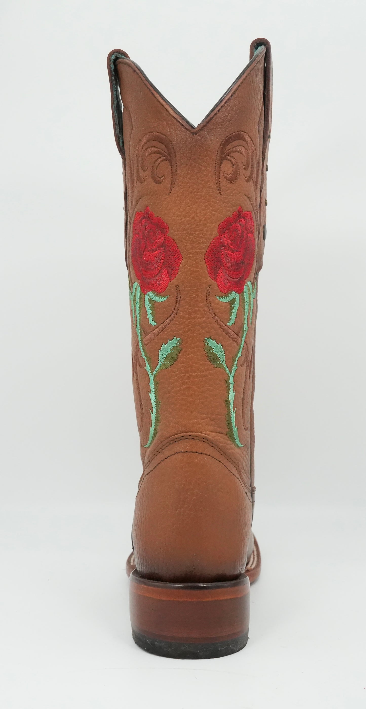 Quincy Women's Roses Grisly Honey Wide Square Toe Boot