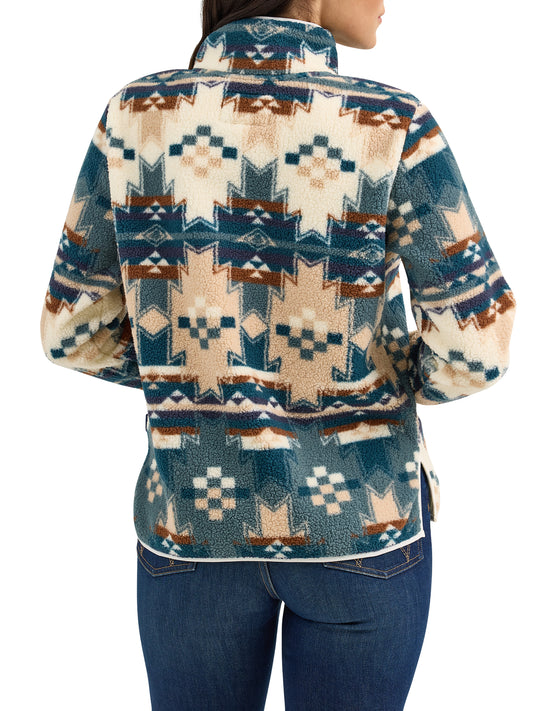 Wrangler Women's Retro Quarter-Zip Sherpa Pullover