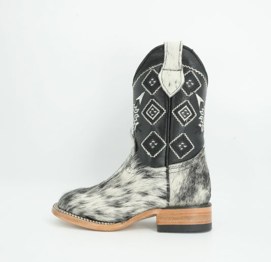 Rock'em Kid's Cow Hair Black/White Boots Size: 11 US / 18 MEX *AS SEEN ON IMAGE*
