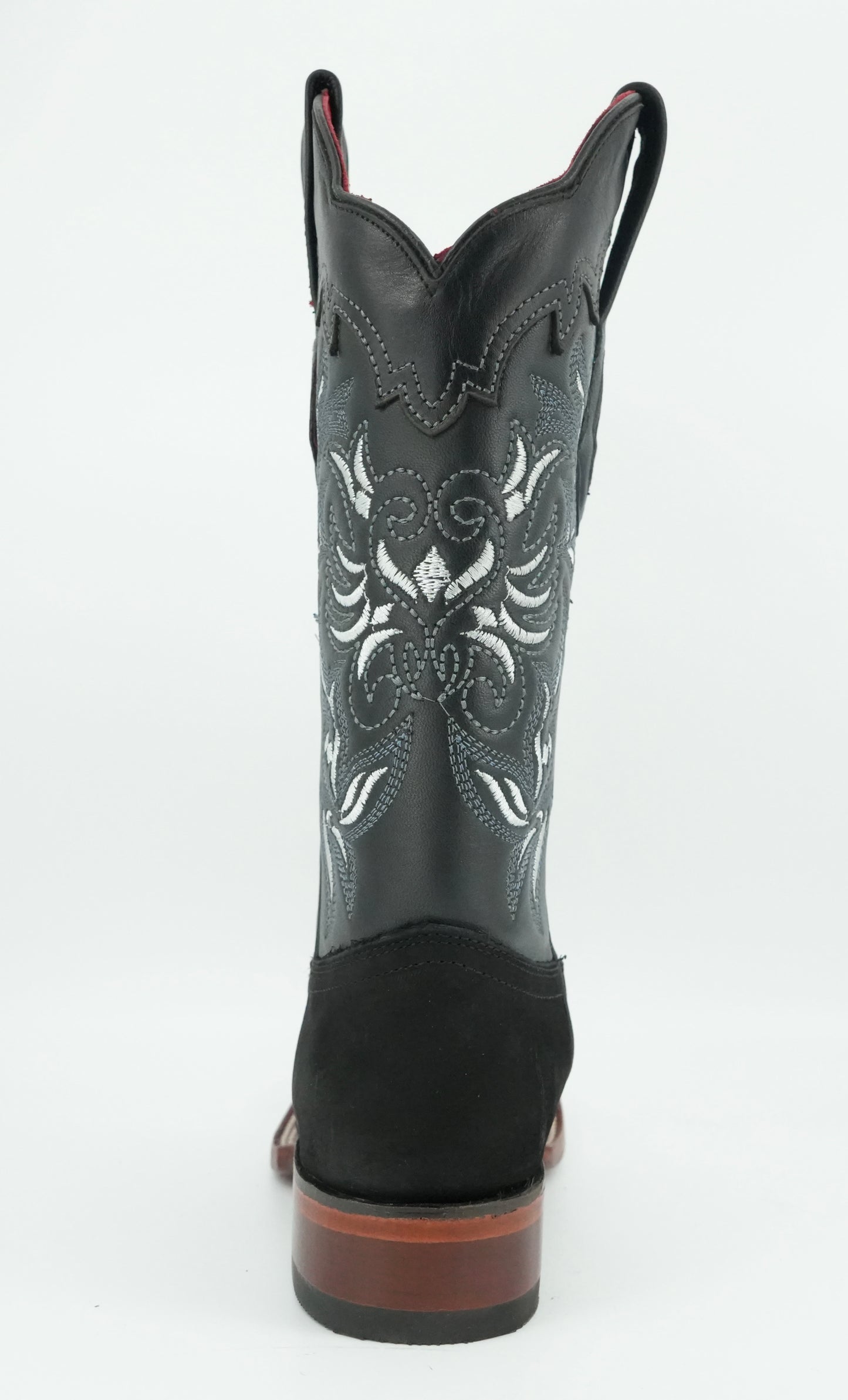 Los Altos Women's Nobuck Black Wide Square Toe Boot