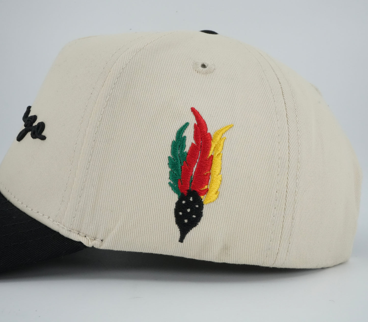 45 Cursive Trucker Cap Beige-Black