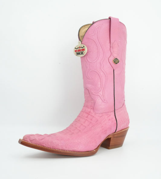Los Altos Women’s Pink Genuine Crocodile Pointed Toe Boot