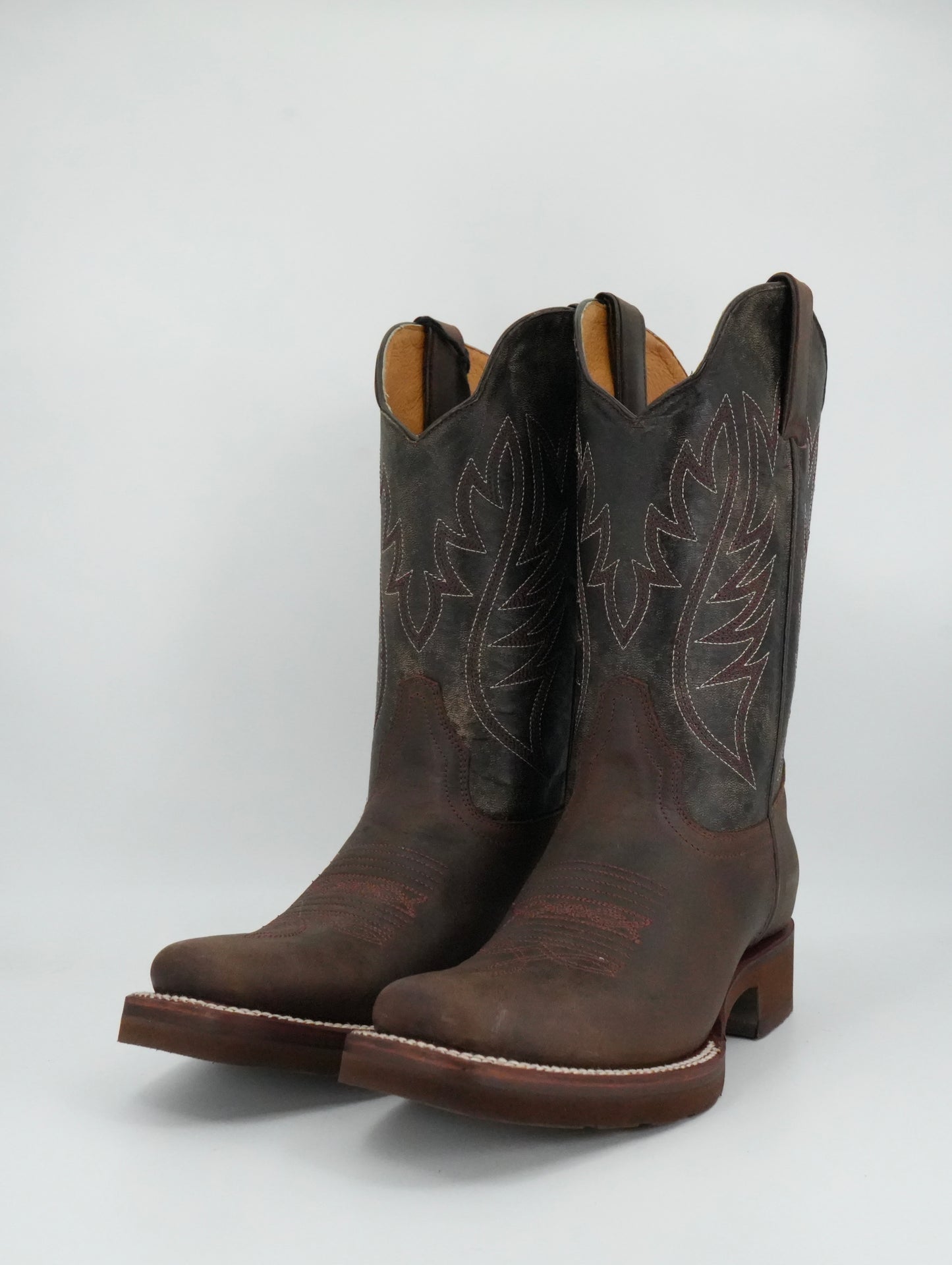 Denver Boots Men's Brown Grasso Semi Square Toe Boot