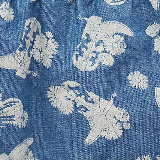 Wrangler Girl's Printed Tiered Dress - Denim Floral