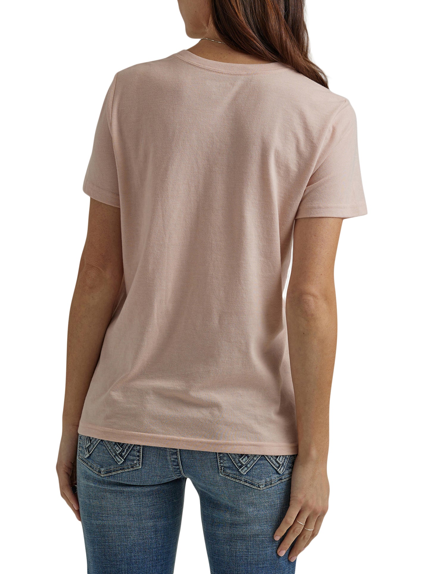 Wrangler Women's Rope Logo Short Sleeve Peach Tee