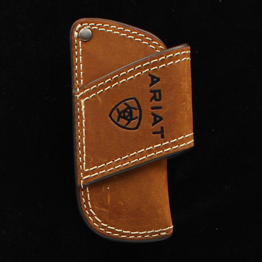 Ariat Light Brown Logo Knife Sheath
