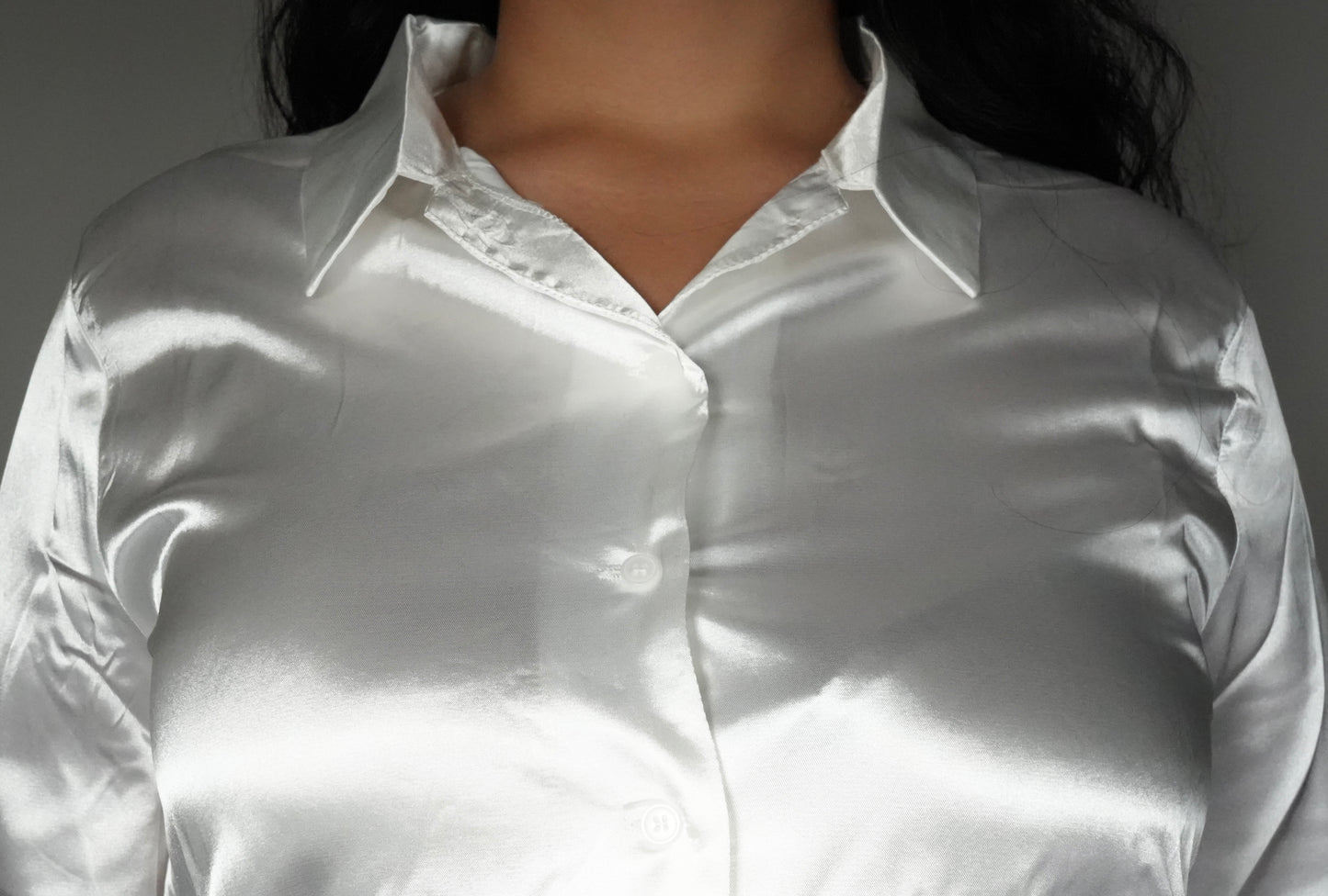 Ijoah Women's Front Button Down Long Sleeve Top - White