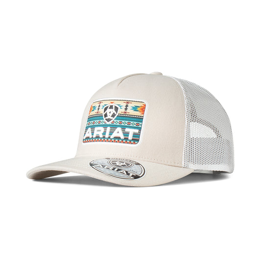 Ariat Rectangle Southwestern Patch Beige Cap