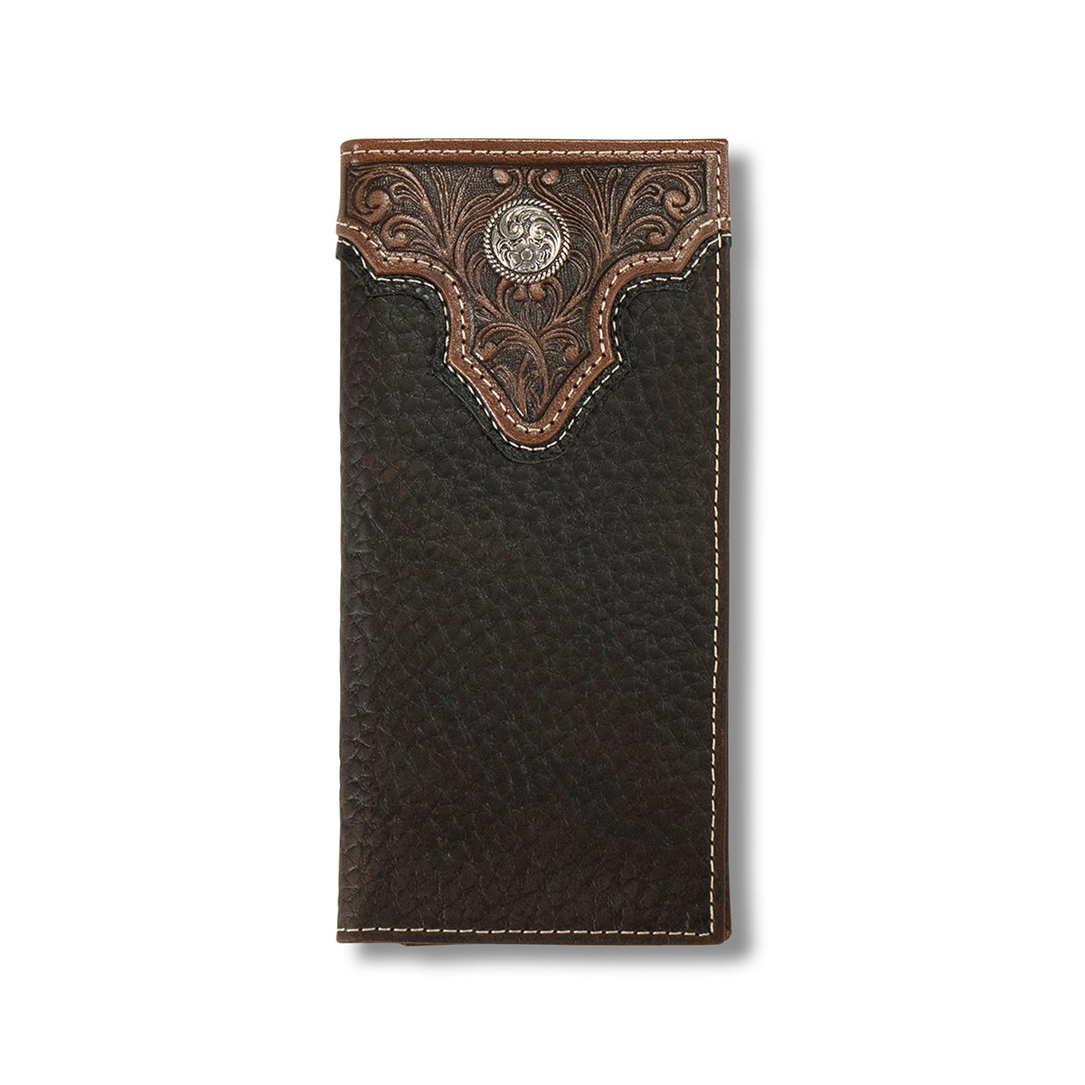 Ariat Dark Brown Center Ridge Rodeo Wallet