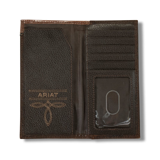 Ariat Dark Brown Center Ridge Rodeo Wallet