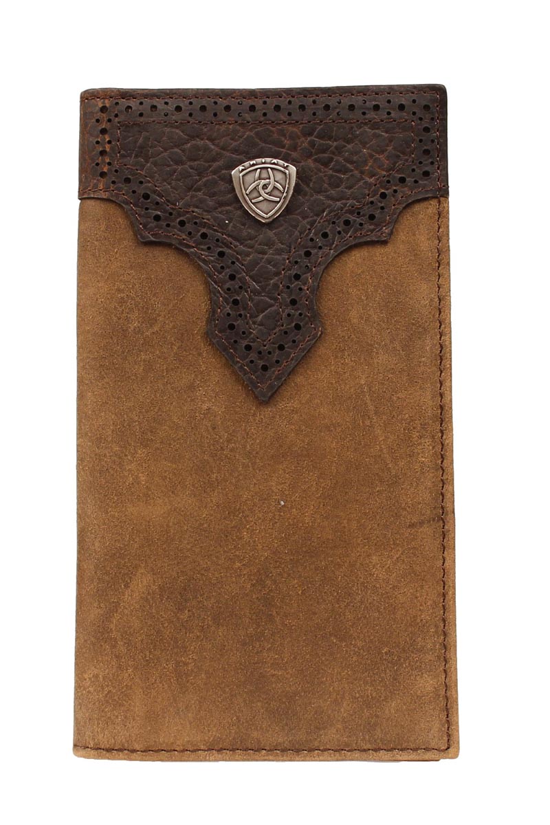 Ariat Light Brown Center Ridge Rodeo Wallet