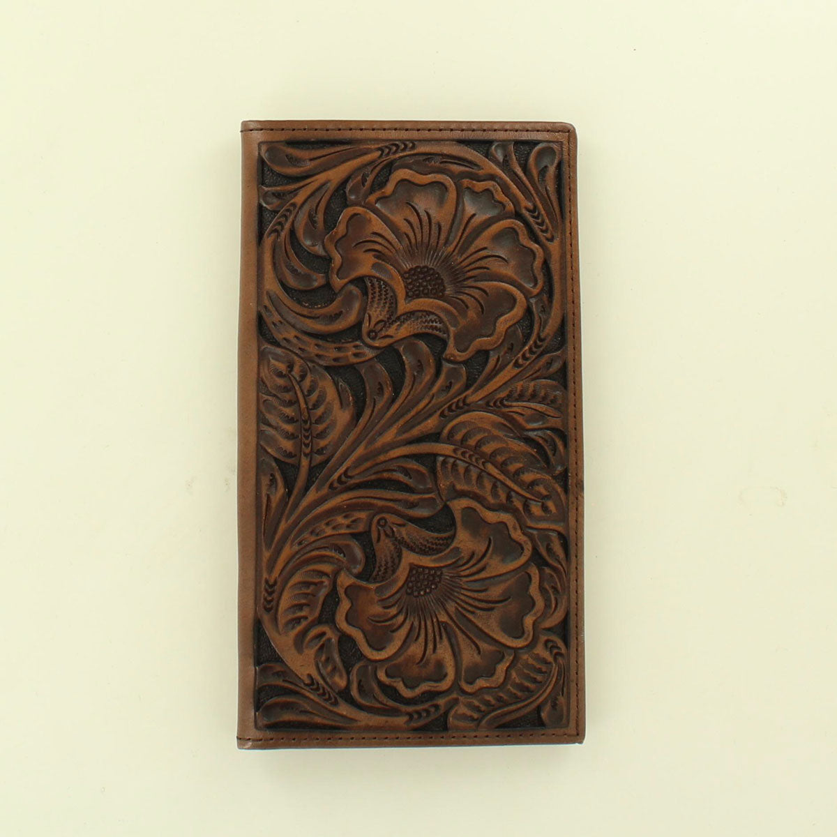 Ariat Light Brown Embossed Rodeo Wallet