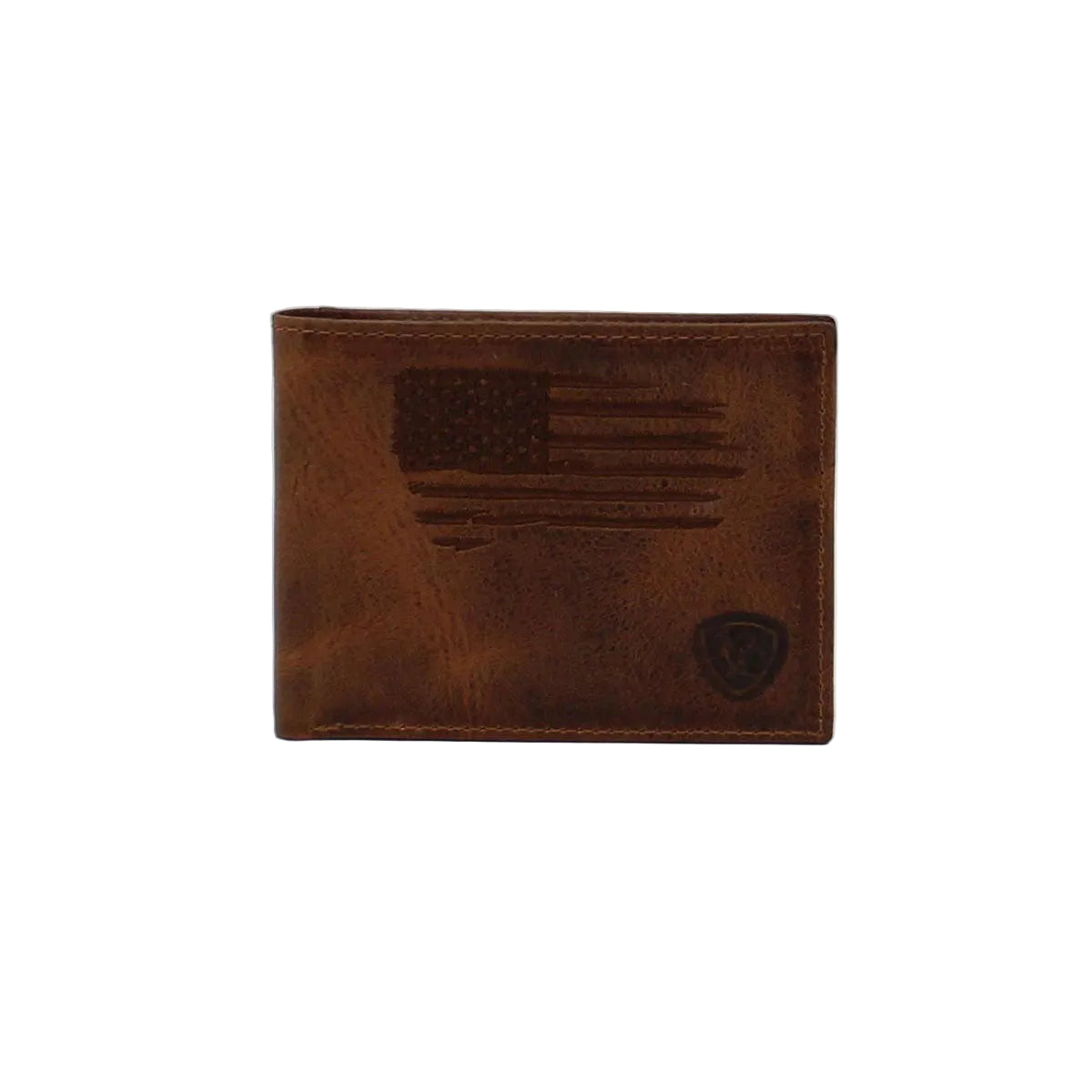 Ariat Patriot Flag Bi-Fold Wallet - Brown