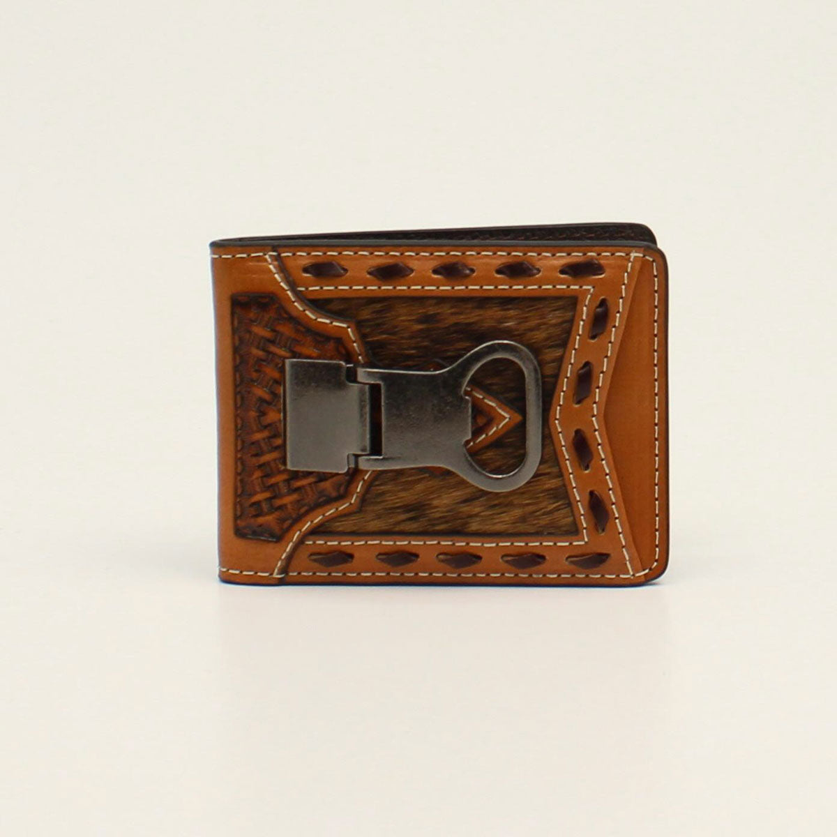 Cartera con clip para billetes Ariat de piel de vacuno