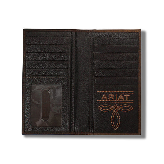 Ariat Mexico Flag Logo Leather Rodeo Wallet