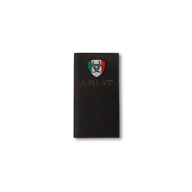 Ariat Mexico Flag Logo Leather Rodeo Wallet