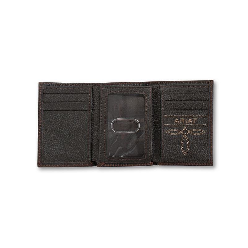 Ariat Mexico Shield Logo Tri-Fold Wallet