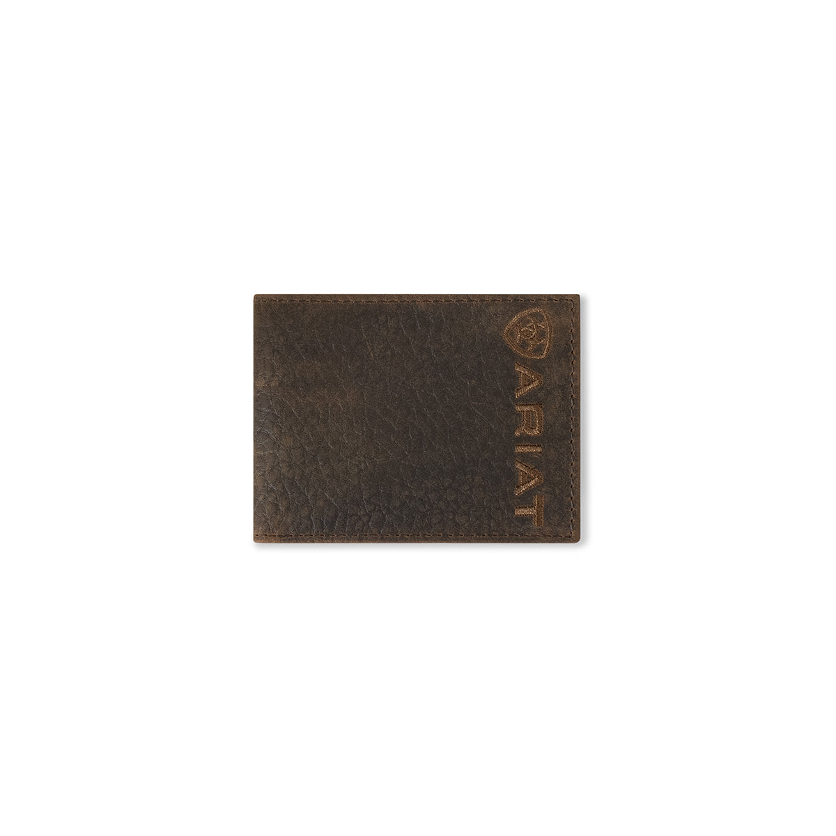 Cartera plegable Ariat de cuero marrón