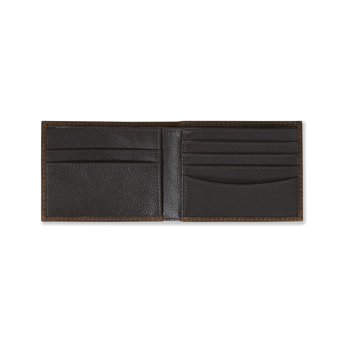 Cartera plegable Ariat de cuero marrón