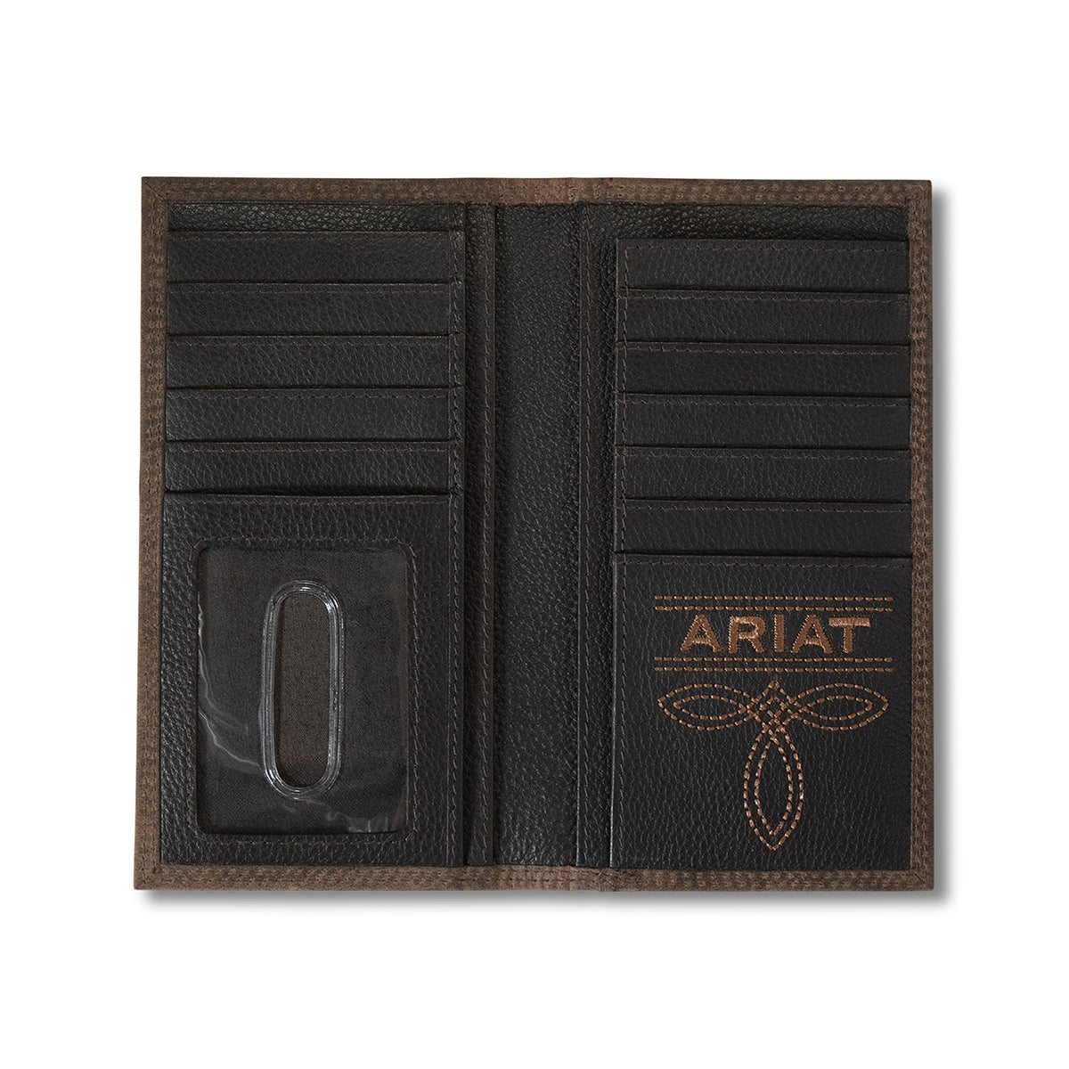Ariat Brown Shield Logo Rodeo Wallet