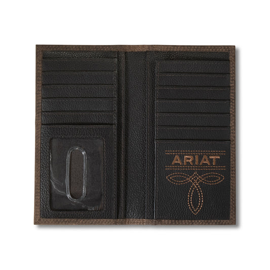 Ariat Brown Shield Logo Rodeo Wallet