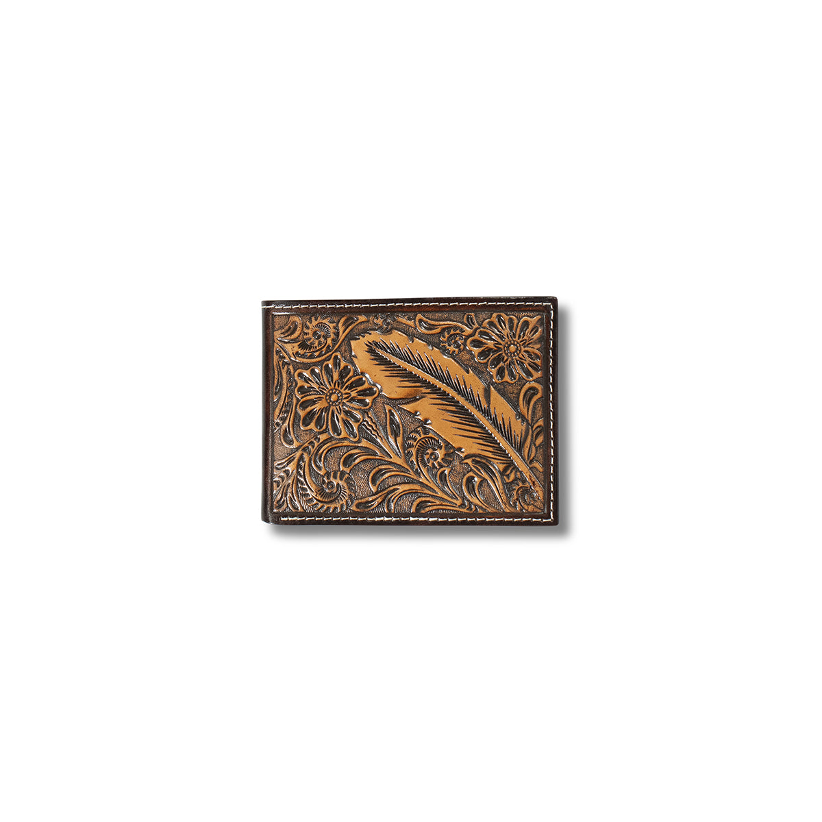 Cartera plegable con bordado de hojas y flores Ariat