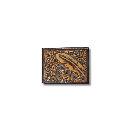 Ariat Floral Leaf Embroided Bi-Fold Wallet