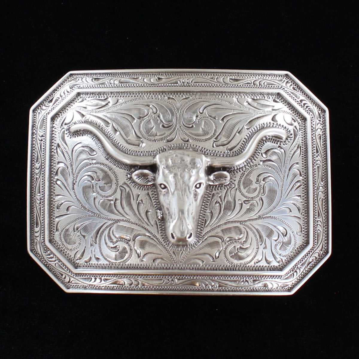 Ariat Long Horn Silver Buckle