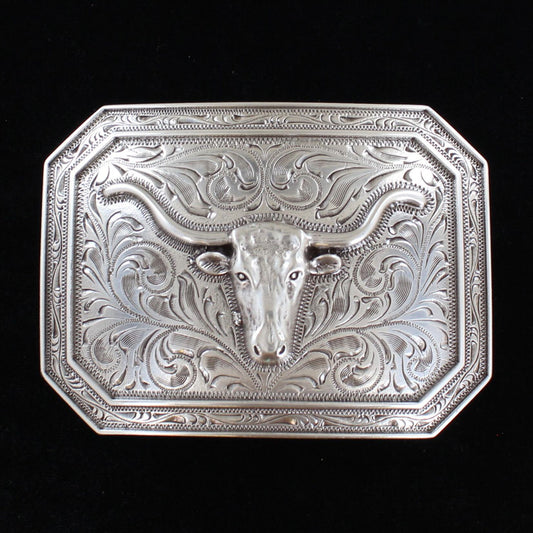Ariat Long Horn Silver Buckle