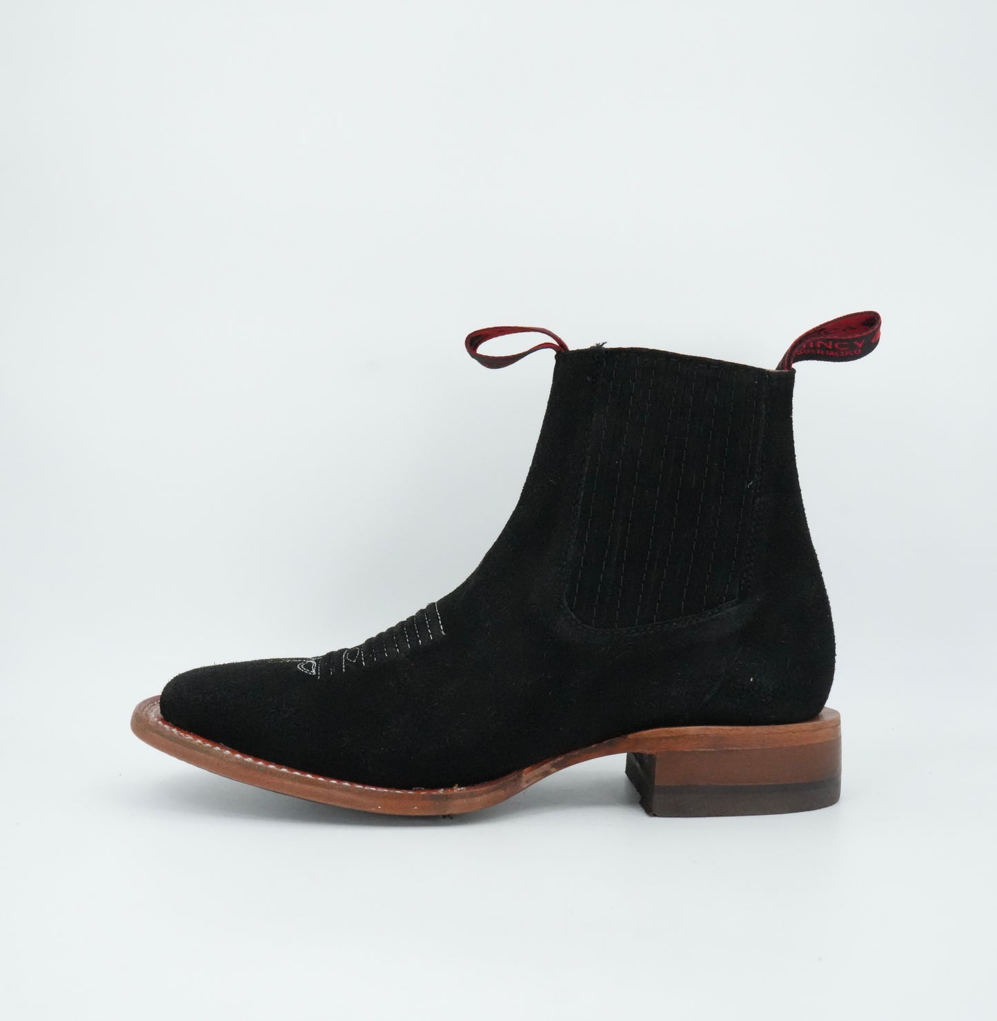 Quincy Men's Black Suede Leather Short Boot