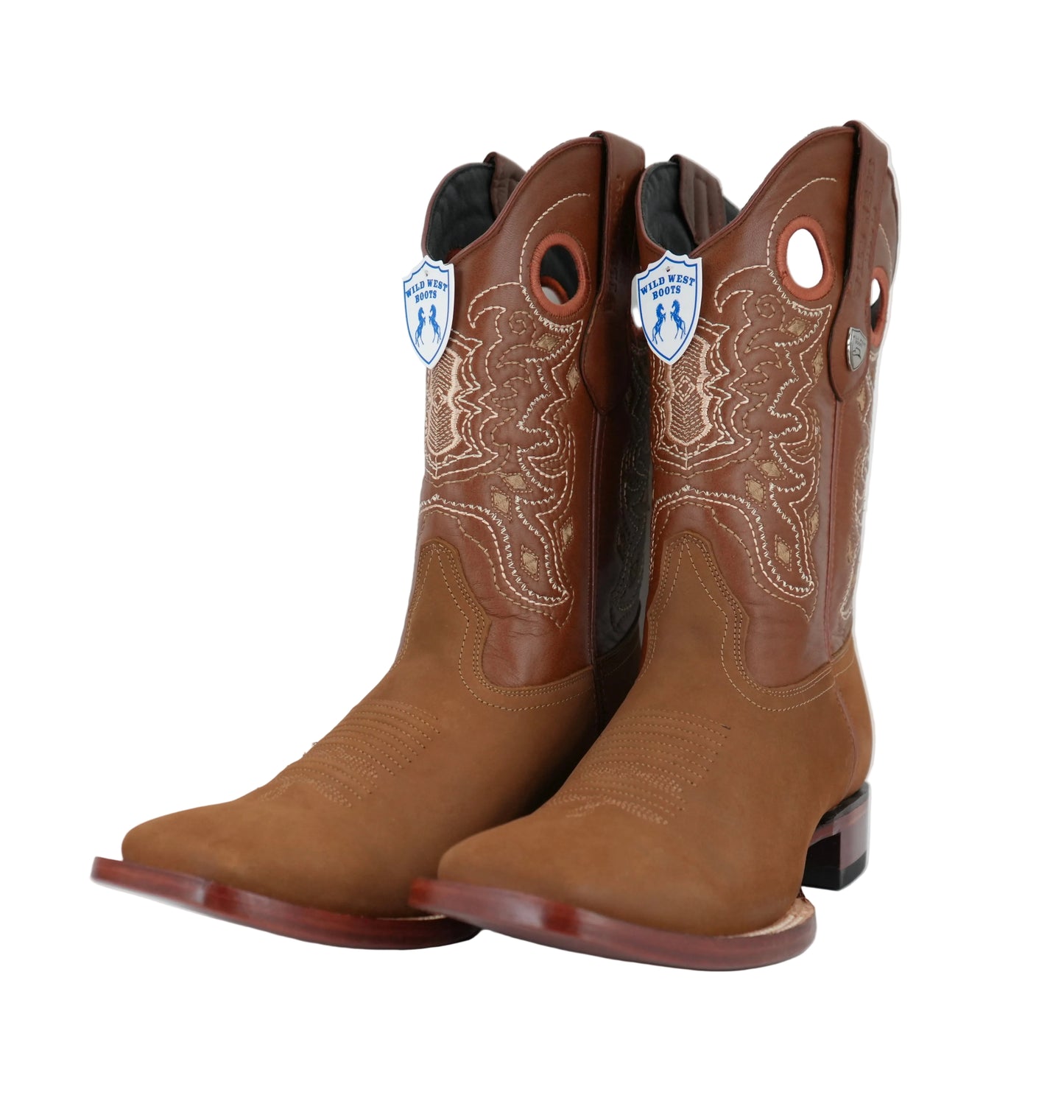 Wild West Men’s Nobuck Chedron Wide Square Toe Boot